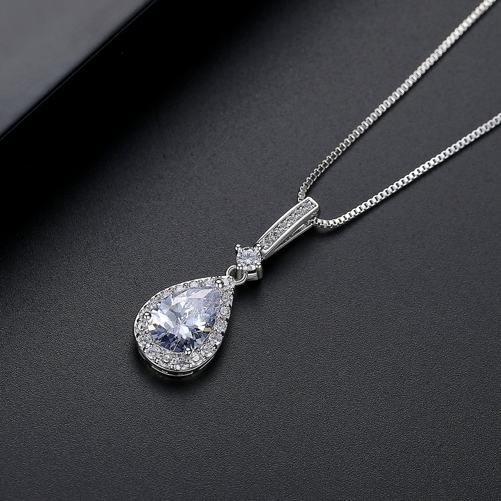 Copper set zirconium pendant necklace necklace wholesale