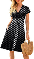 Ruffle Floral Dress Women Long Sleeve A Line Dresses