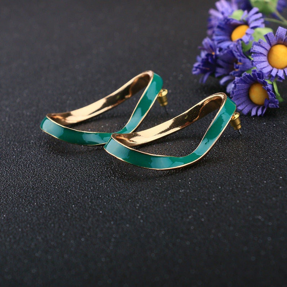 Alloy Dripping Stud Earrings Earrings